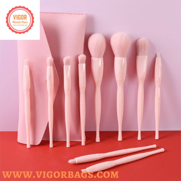 Candy Color Makeup Brushes Tool Set & Cosmetic Concealer Fish Tail Make Up Brush - Picture 5 of 12